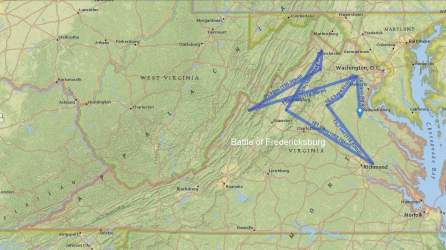 E. Lee Bell Map Fredericksburg